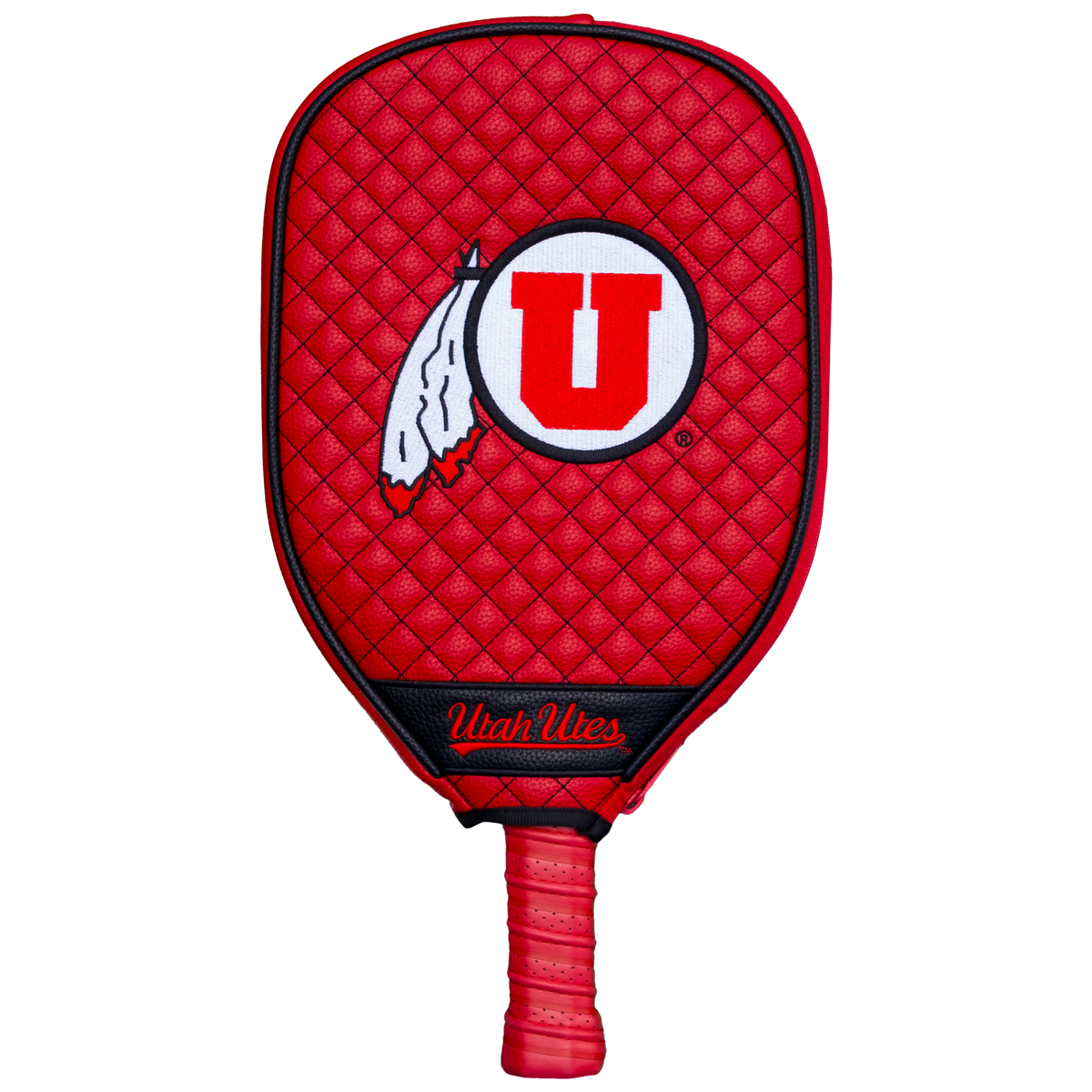 Utah Utes quilted pickleball paddle cover