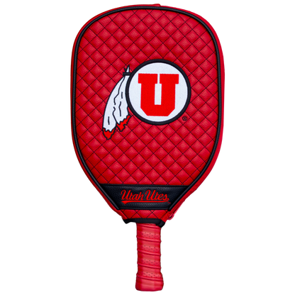 Utah Utes quilted pickleball paddle cover