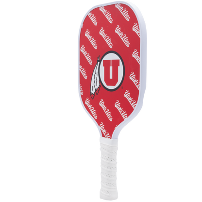 Utah Utes pickleball paddle back view