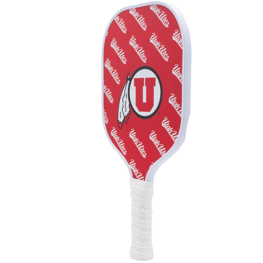 Utah Utes pickleball paddle back view