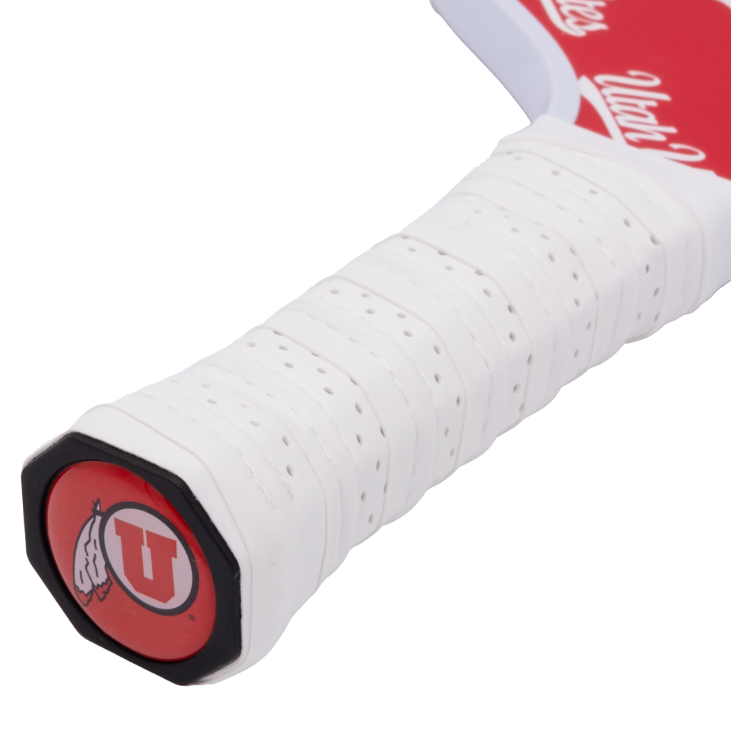Utah Utes pickleball paddle handle logo