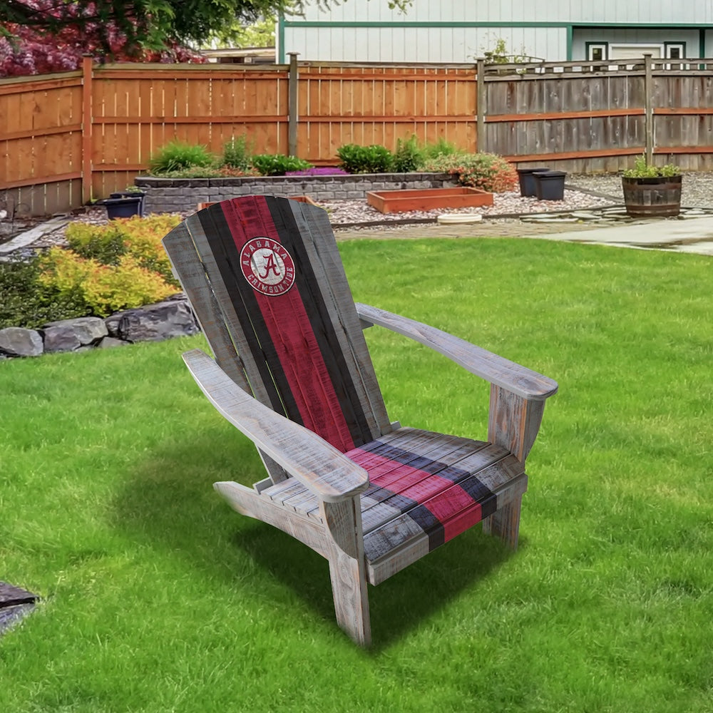 Alabama Crimson Tide Outdoor Painted Adirondack Chair