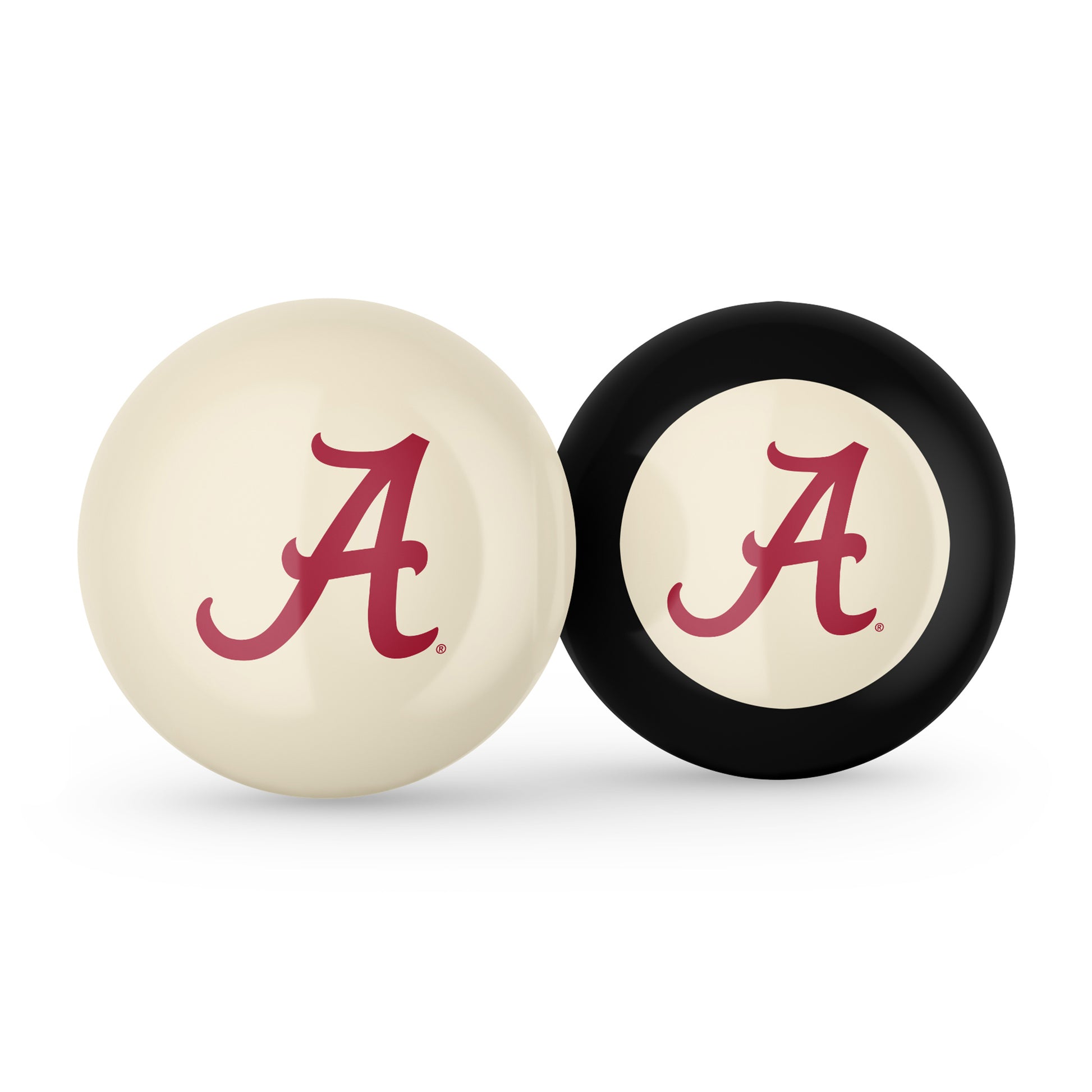 Alabama Crimson Tide cue ball and 8 ball