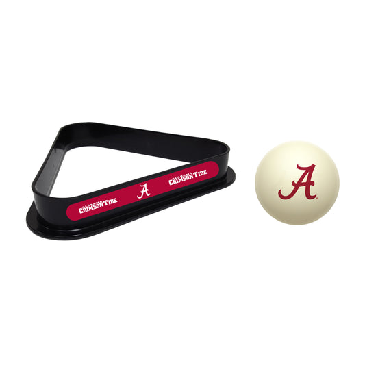 Alabama Crimson Tide cue ball and triangle