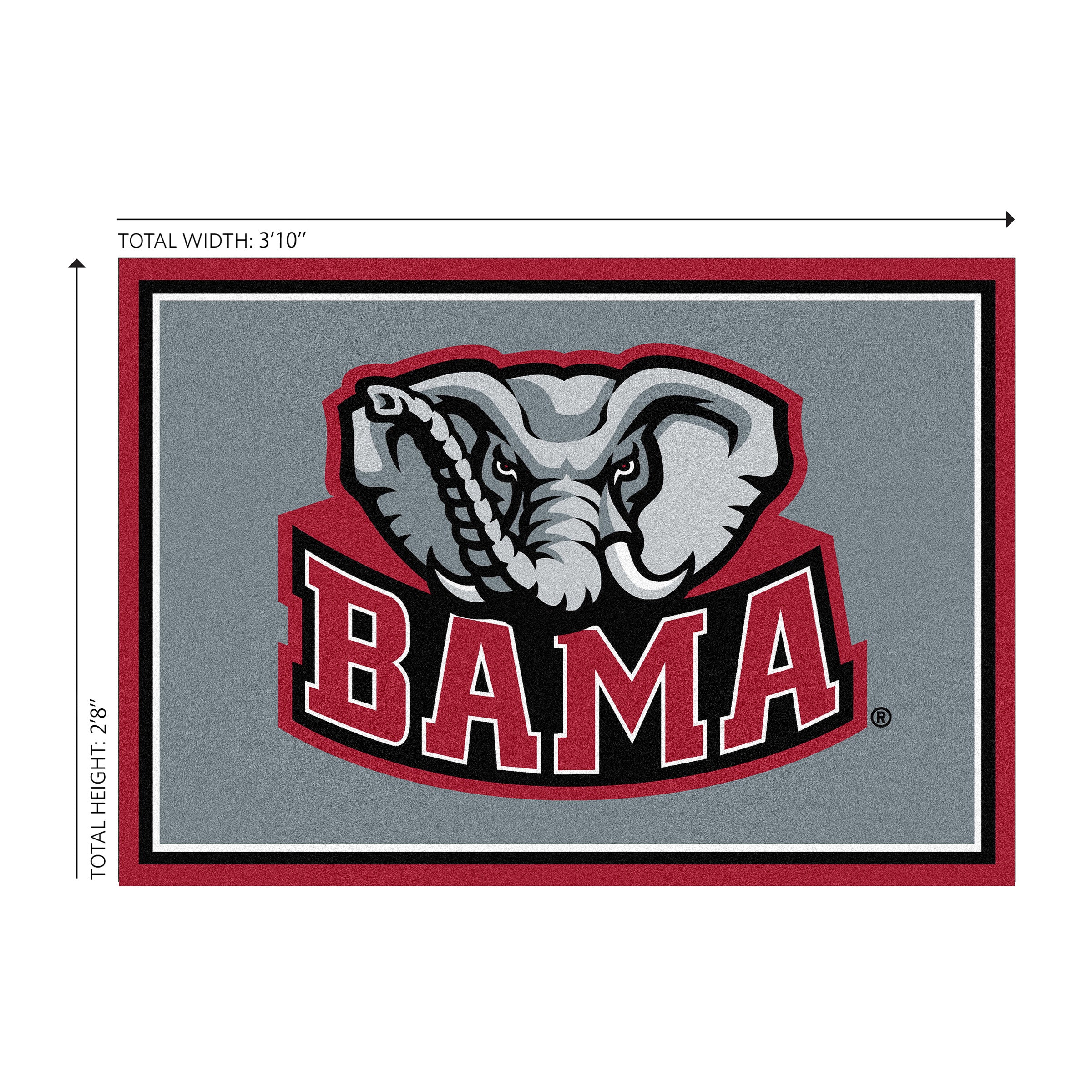 Buy NCAA Alabama Crimson Tide Entry Mat and Official Area Rug 3 Ft x 4 ...