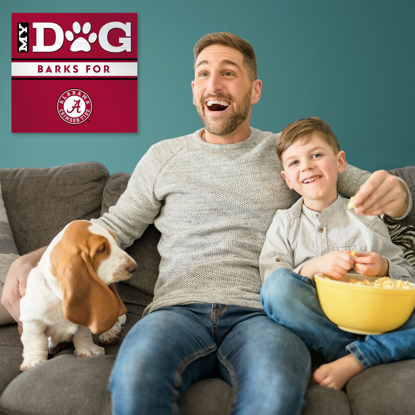 Alabama Crimson Tide my dog art sign