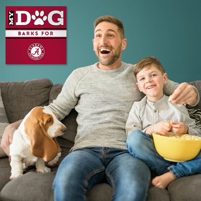 Alabama Crimson Tide my dog art sign