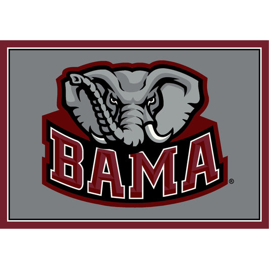 Alabama Crimson Tide distressed style area rug