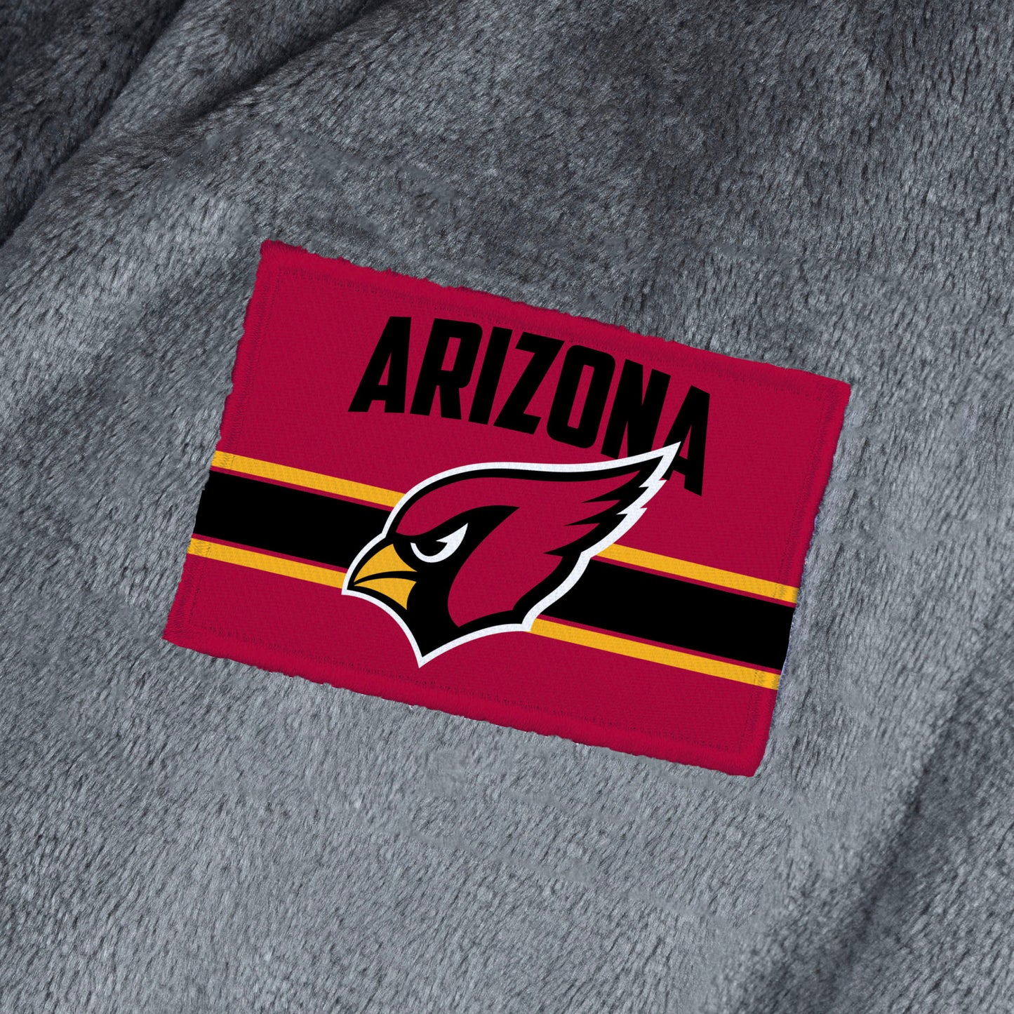 Arizona Cardinals silk touch charcoal bathrobe logo patch