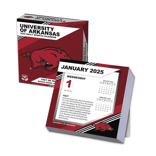 Arkansas Razorbacks 2025 Fact-A-Day Box Desk Calendar