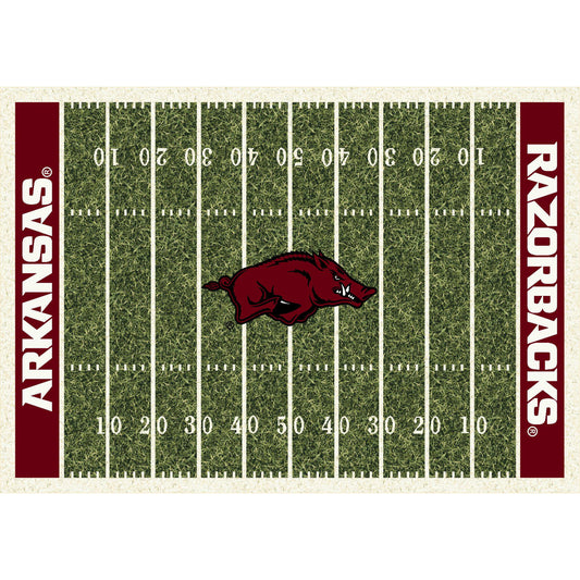 Arkansas Razorbacks home field style area rug