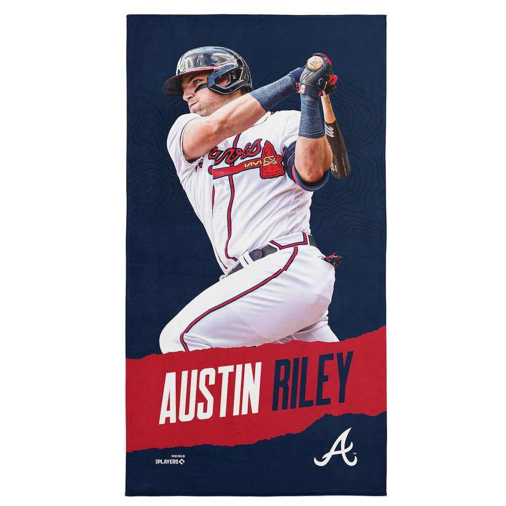 Atlanta Braves Austin Riley beach towel