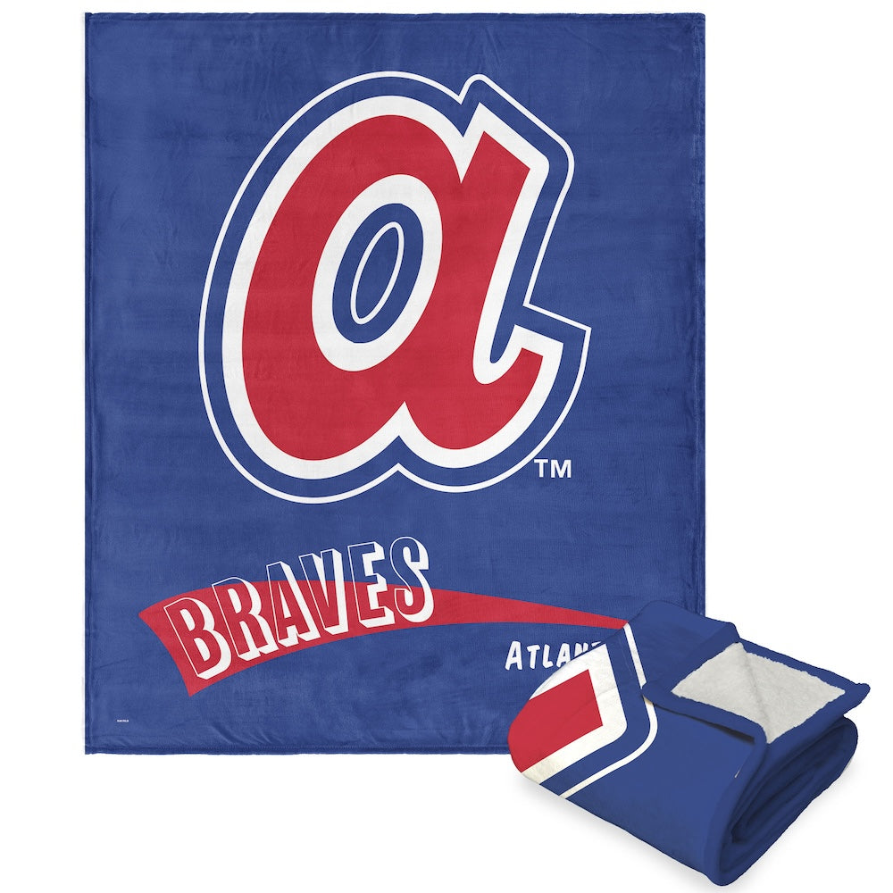 Atlanta Braves throwback sherpa blanket