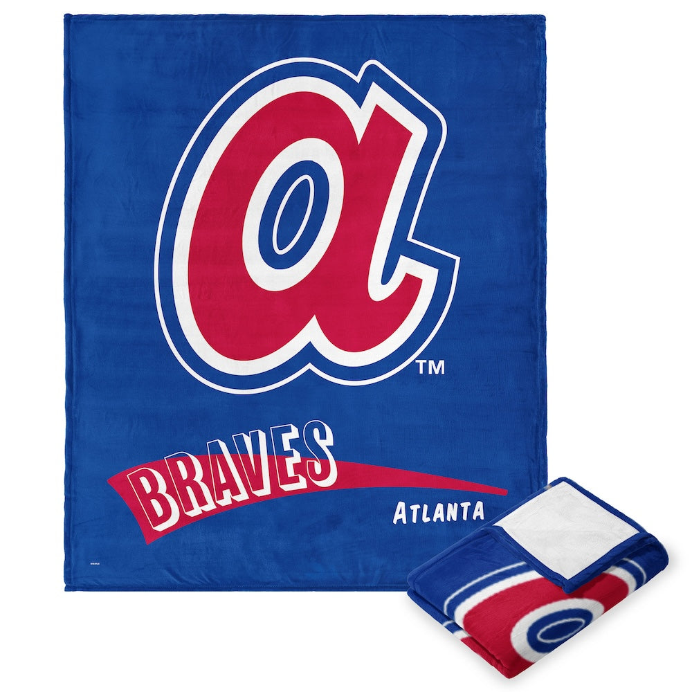 Atlanta Braves throwback silk touch blanket