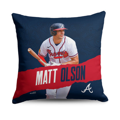 Atlanta Braves Matt Olson throw pillow