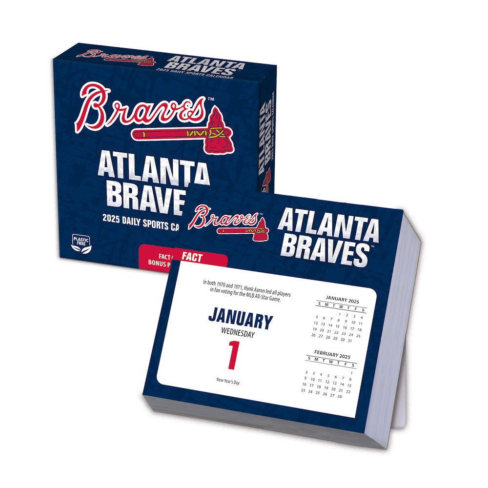 Atlanta Braves 2025 Fact-A-Day Box Desk Calendar