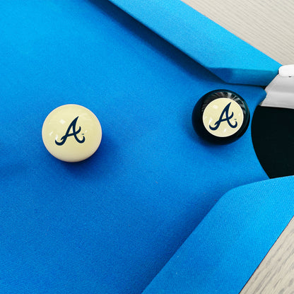 Atlanta Braves 8 ball and cue ball set