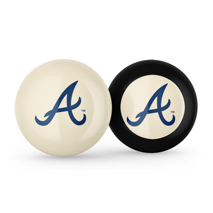 Atlanta Braves cue ball and 8 ball