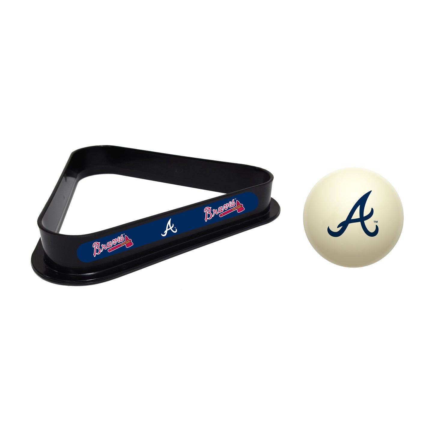 Atlanta Braves cue ball and triangle