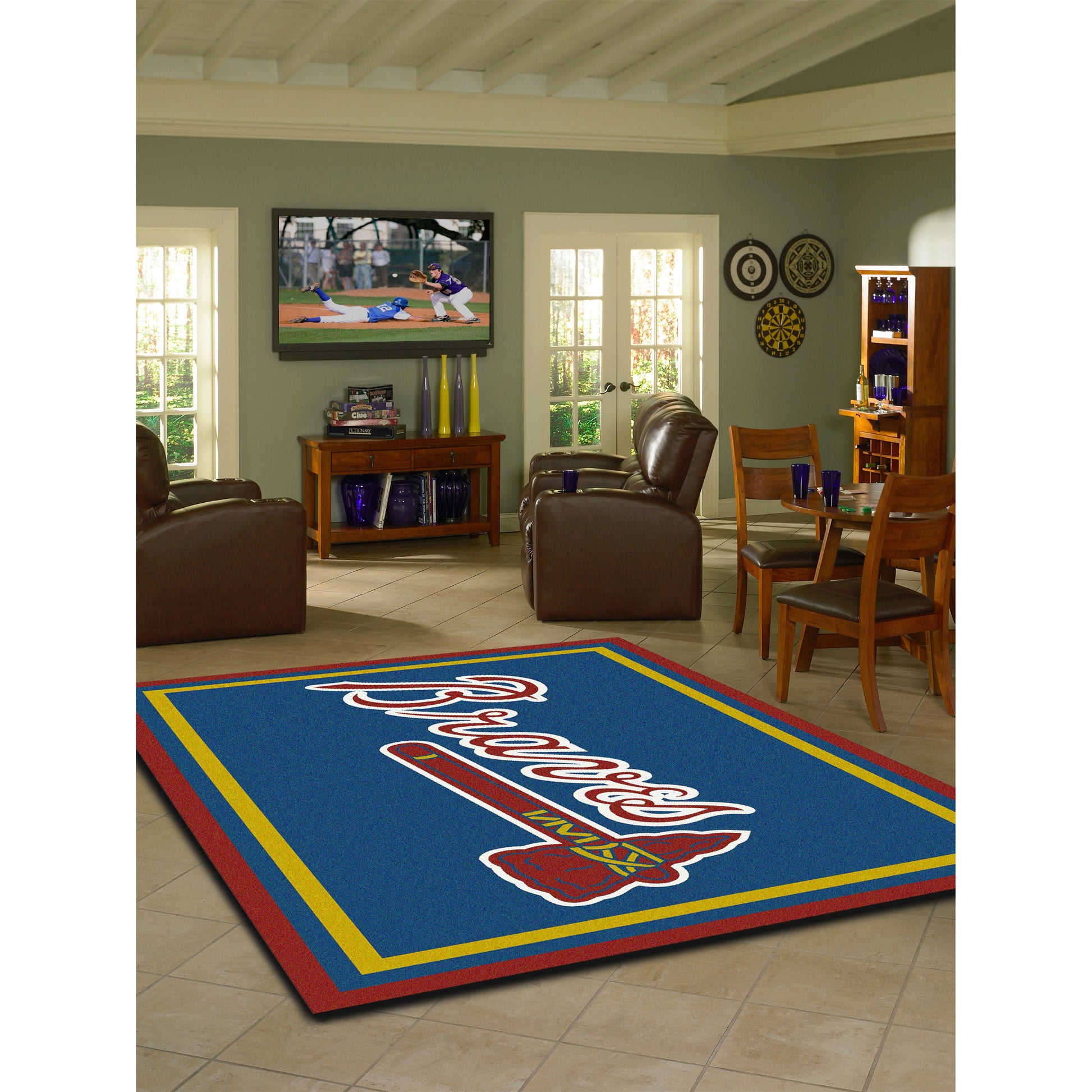 Atlanta Braves spirit style area rug life