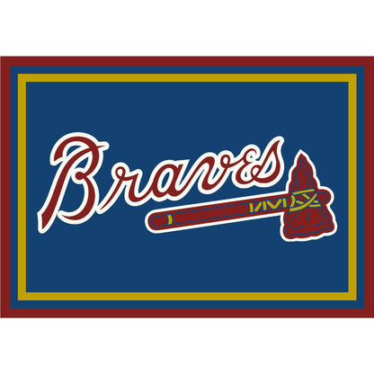 Atlanta Braves distressed style area rug