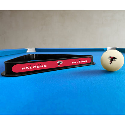 Atlanta Falcons triangle rack and cue ball set