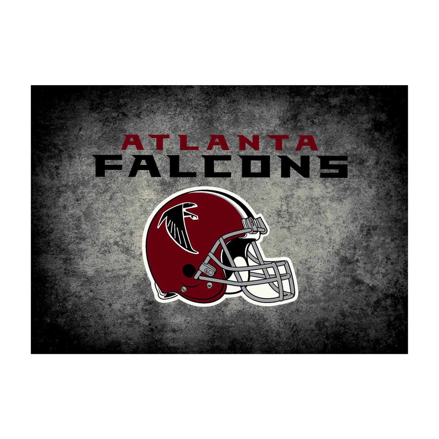 Atlanta Falcons distressed style area rug