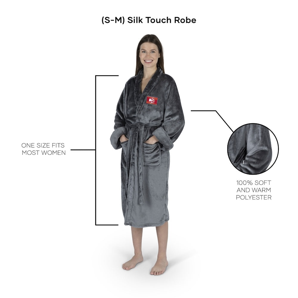 Atlanta Hawks silk touch charcoal women bathrobe