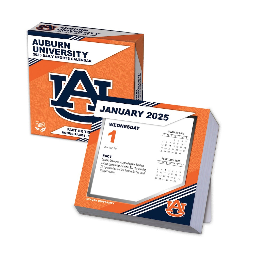 Auburn Tigers 2025 Fact-A-Day Box Desk Calendar