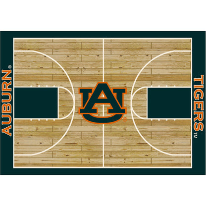 Auburn Tigers courtside style area rug