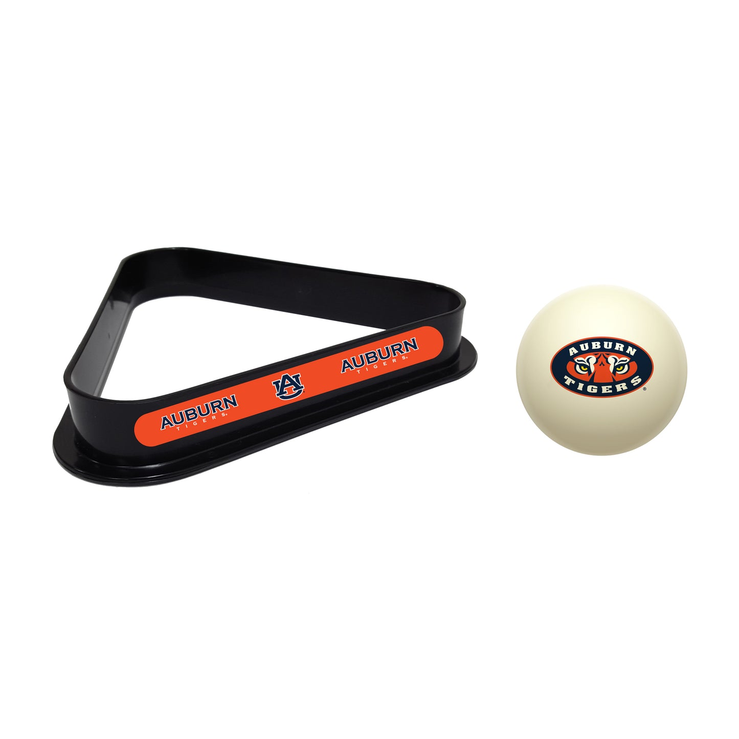 Auburn Tigers cue ball and triangle