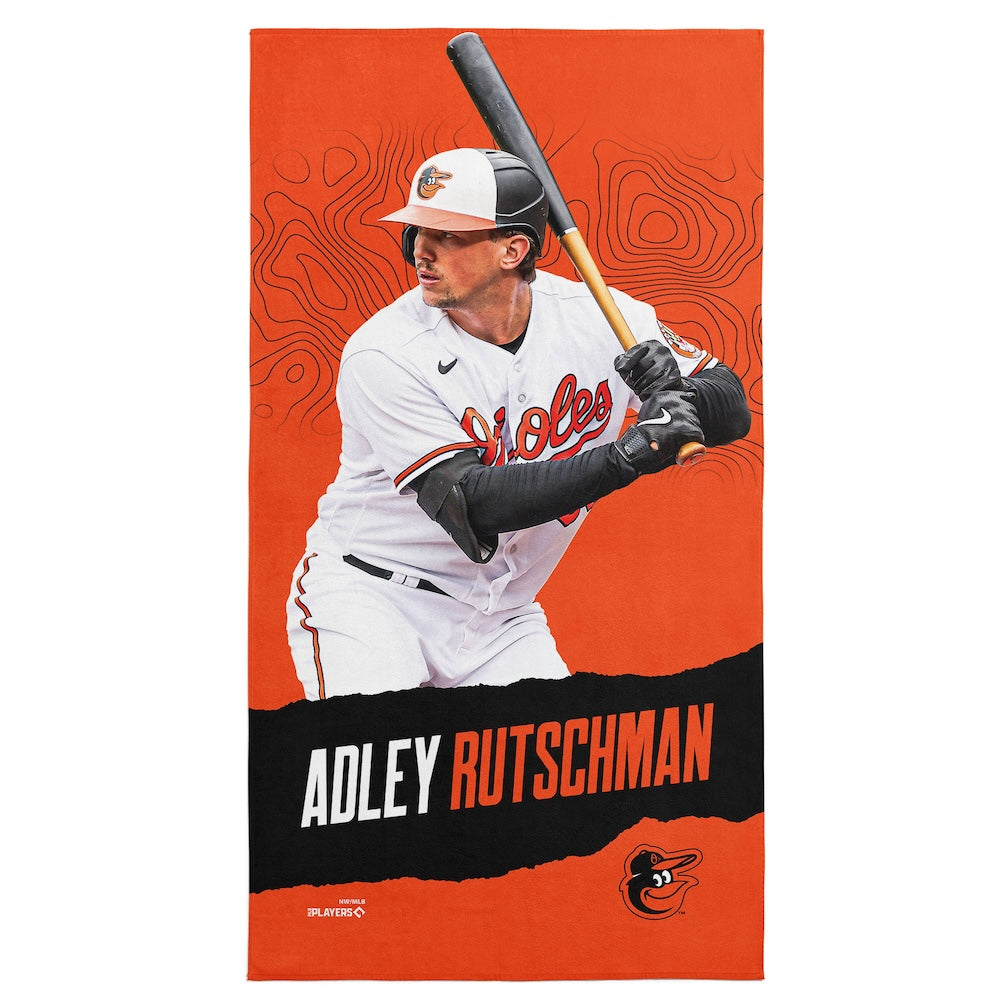 Baltimore Orioles Adley Rutschman beach towel