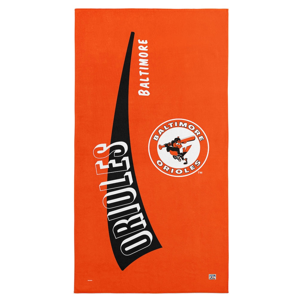 Baltimore Orioles throwback beach towel