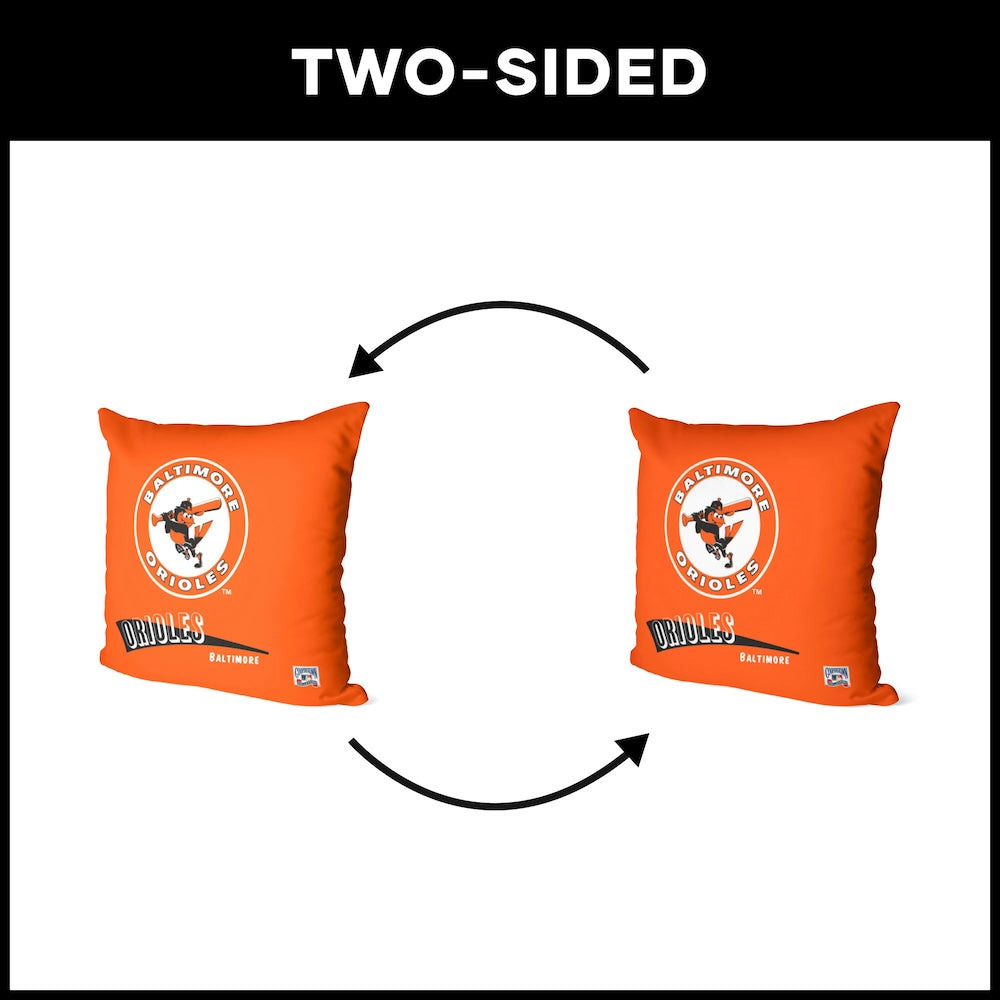 Baltimore Orioles vintage throw pillow