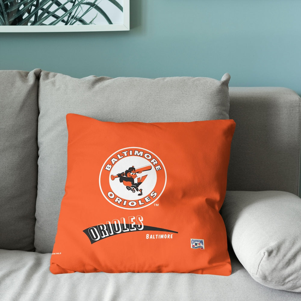 Baltimore Orioles old school logo pillow