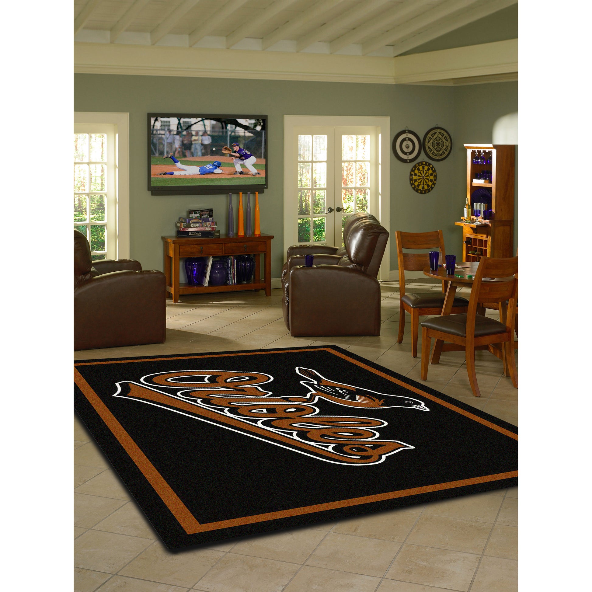 Baltimore Orioles spirit style area rug life