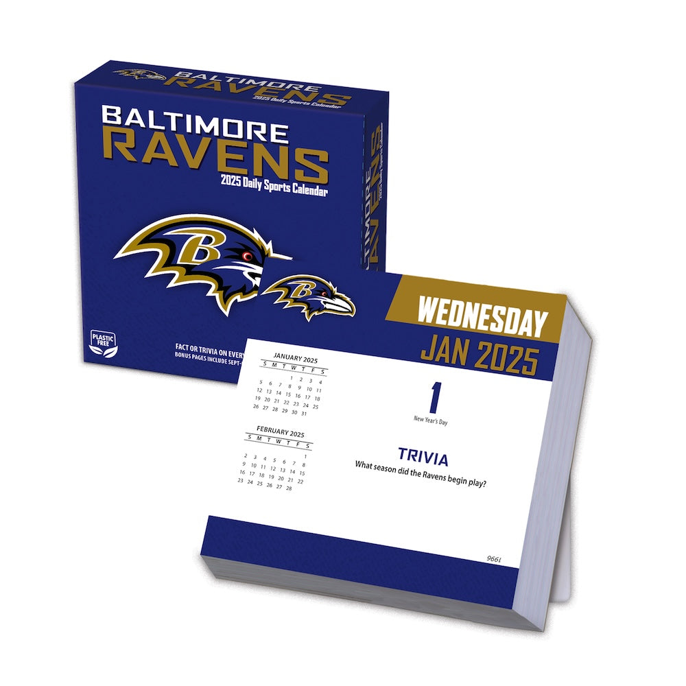 Baltimore Ravens 2025 Fact-A-Day Box Desk Calendar