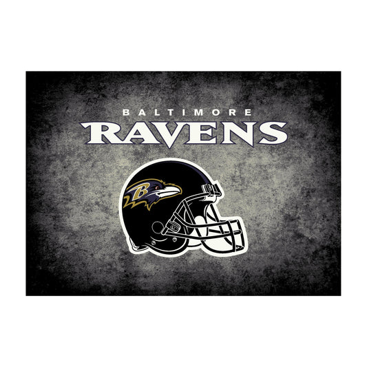 Baltimore Ravens distressed style area rug