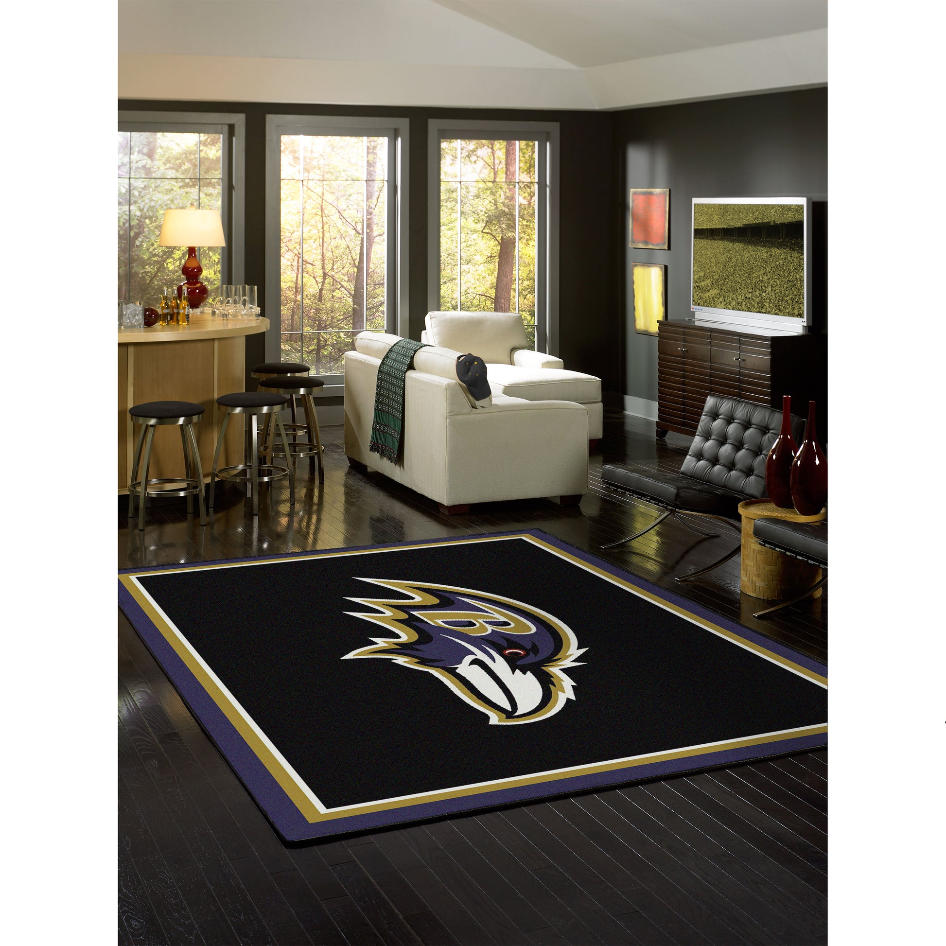 Baltimore Ravens spirit style area rug life