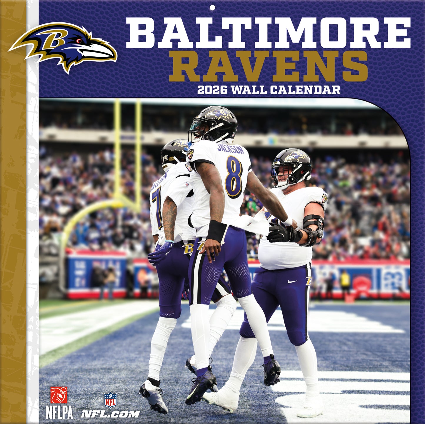 Baltimore Ravens Team Photos Wall Calendar