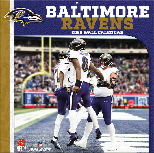 Baltimore Ravens Team Photos Wall Calendar