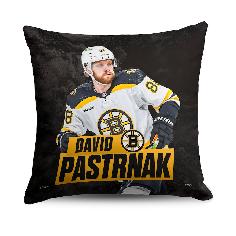 Boston Bruins David Pastrnak throw pillow