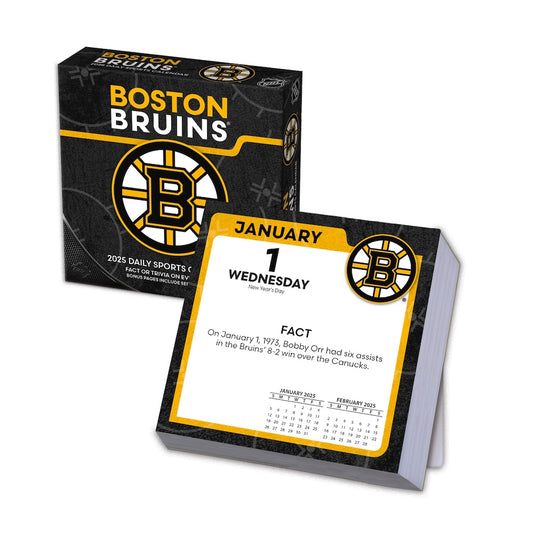 Boston Bruins 2025 Fact-A-Day Box Desk Calendar