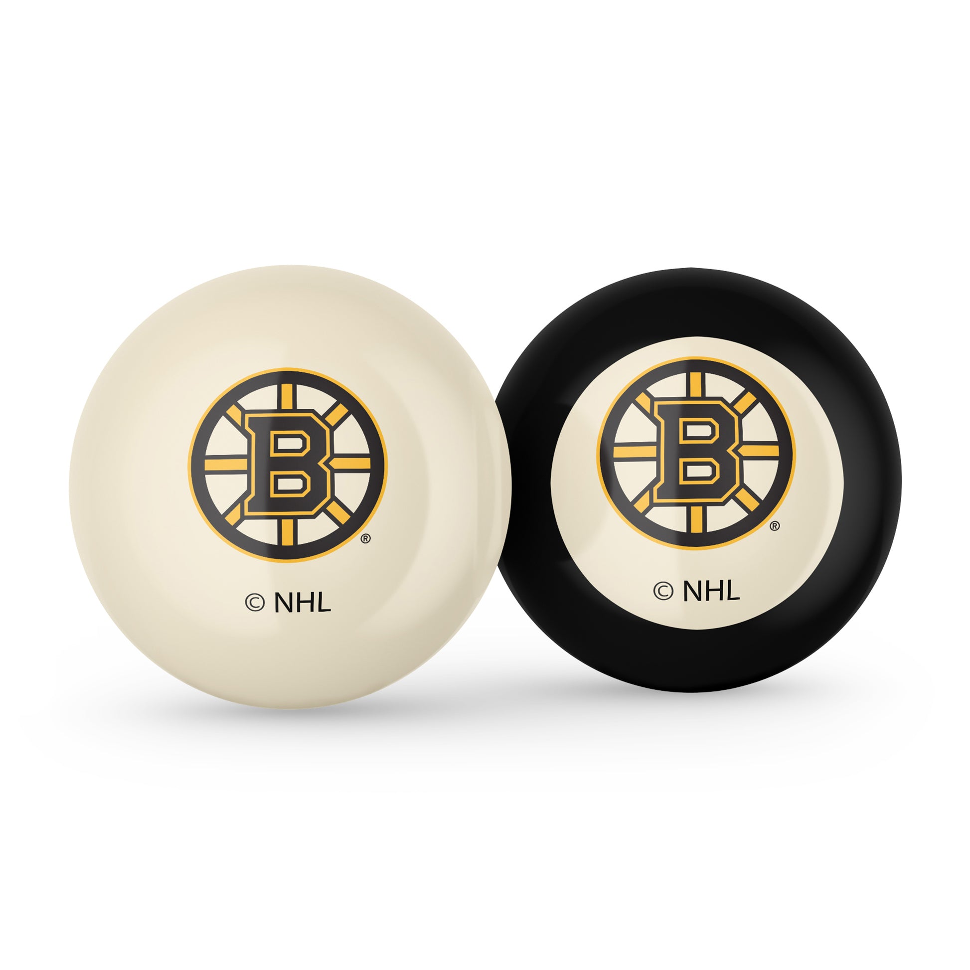 Boston Bruins cue ball and 8 ball