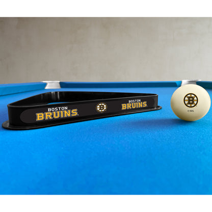 Boston Bruins triangle rack and cue ball set