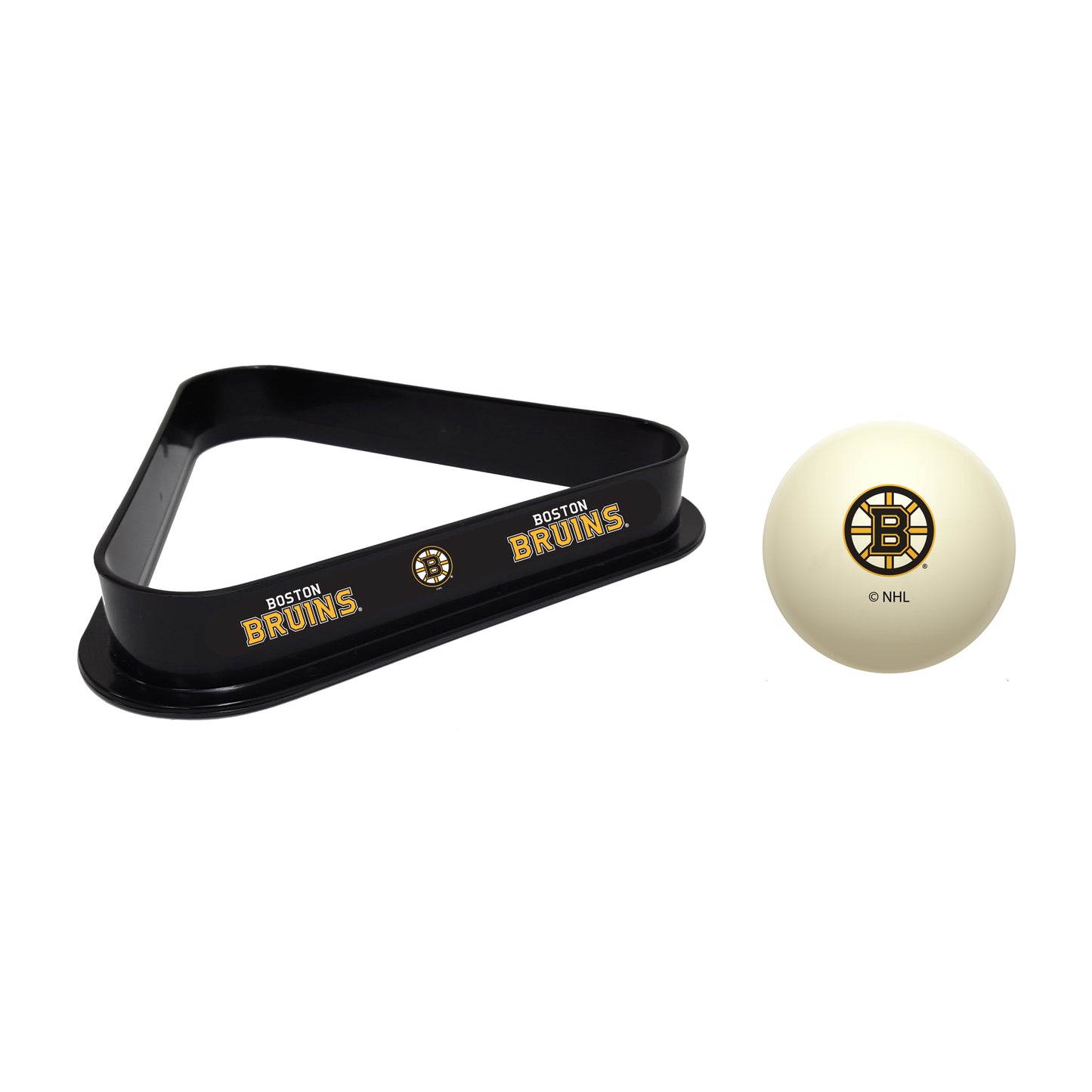 Boston Bruins cue ball and triangle