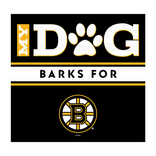Boston Bruins dog sign