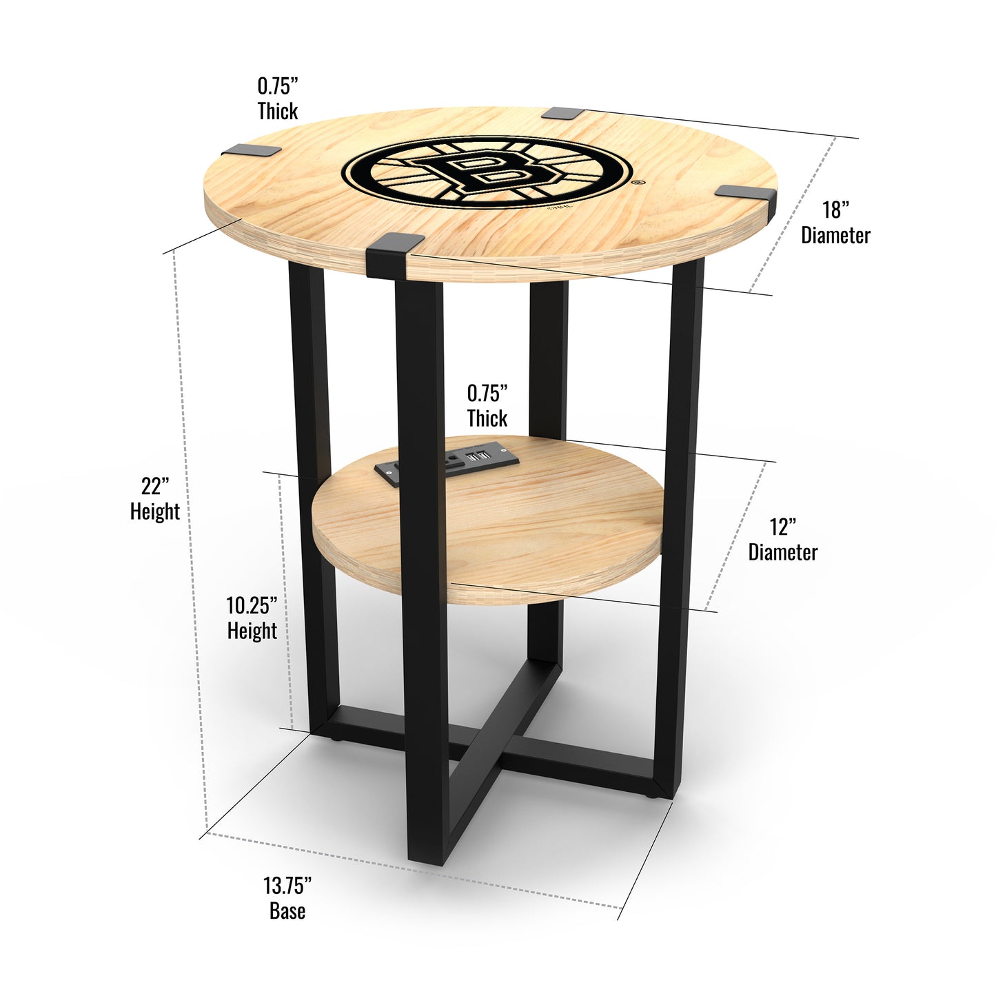 Boston Bruins Table Dimensions