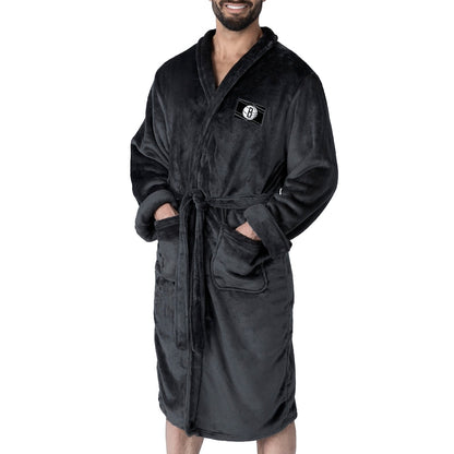 Brooklyn Nets silk touch team color bathrobe