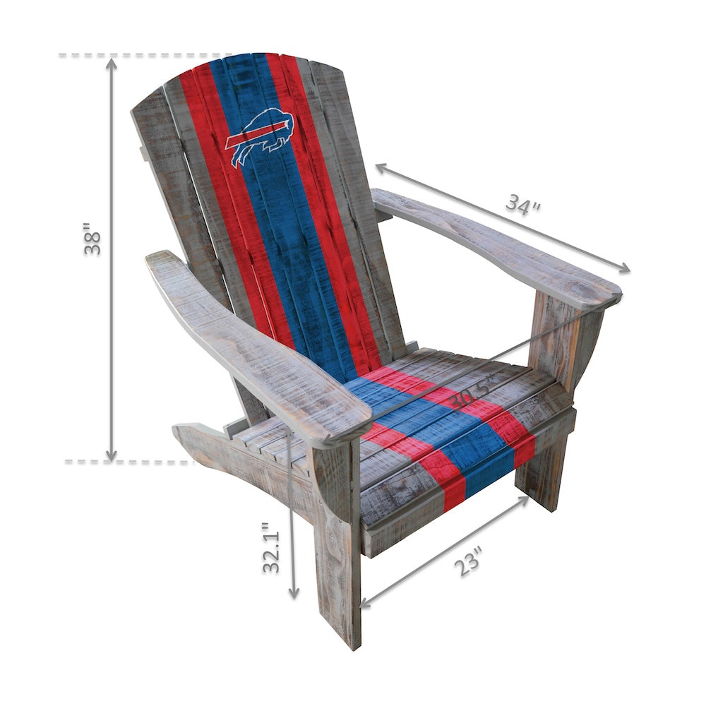 Buffalo Bills Adirondack Chair Dimensions